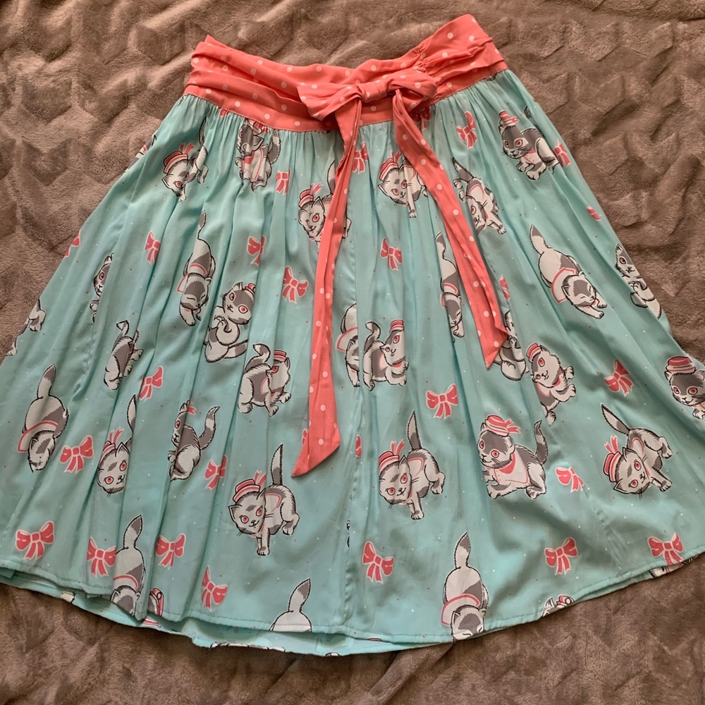 Sourpuss High-waisted “Sailor Kitten” skirt